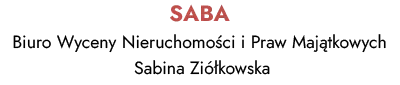 SABA Biuro Wyceny Nieruchomości i Praw Majątkowych Sabina Ziółkowska logo